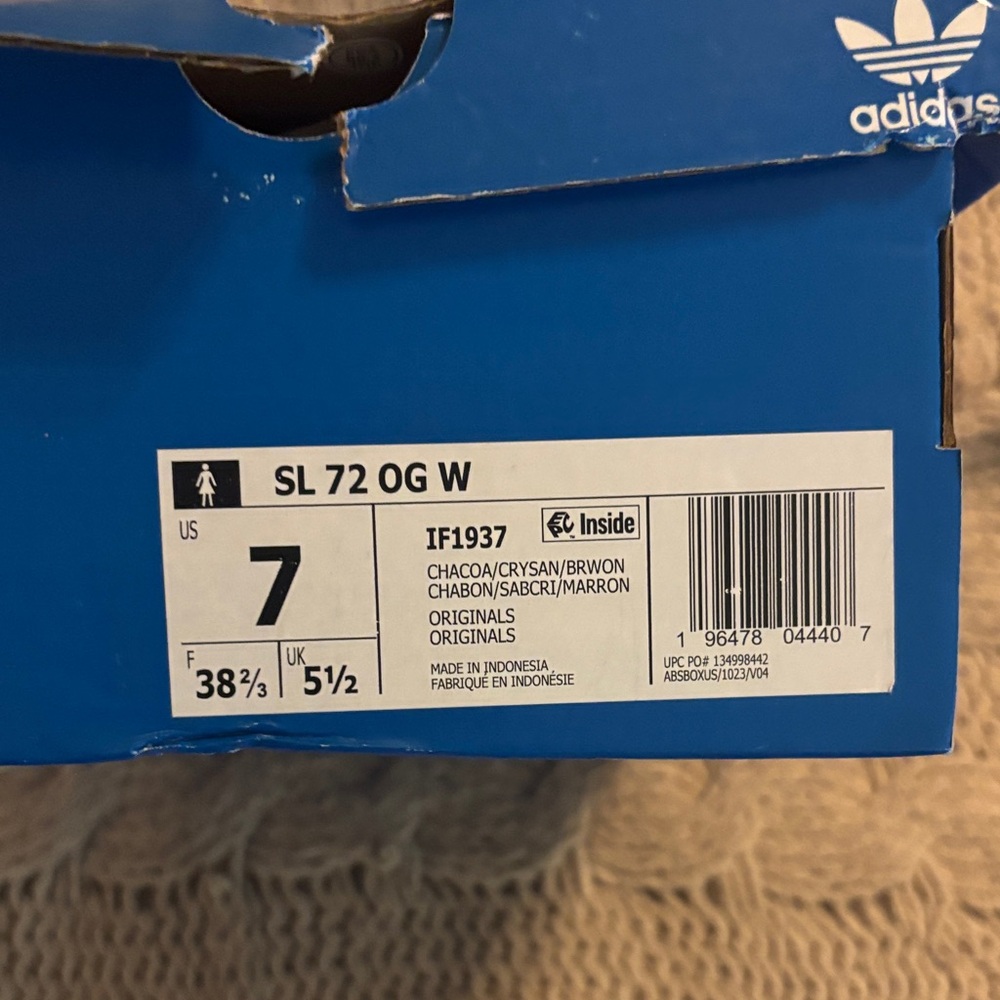 Adidas Brown and Cream Retro Runner Sneakers (SL 72 OG Women) - Picture 3 of 6